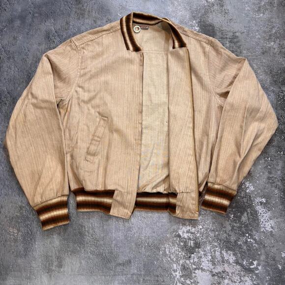 Vintage 50s Levis Brown Bomber Jacket. Levis Casual. Selvedge. Size Medium - Picture 2 of 7